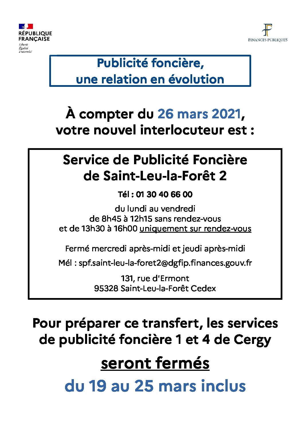 Publicité foncière, une relation en évolution