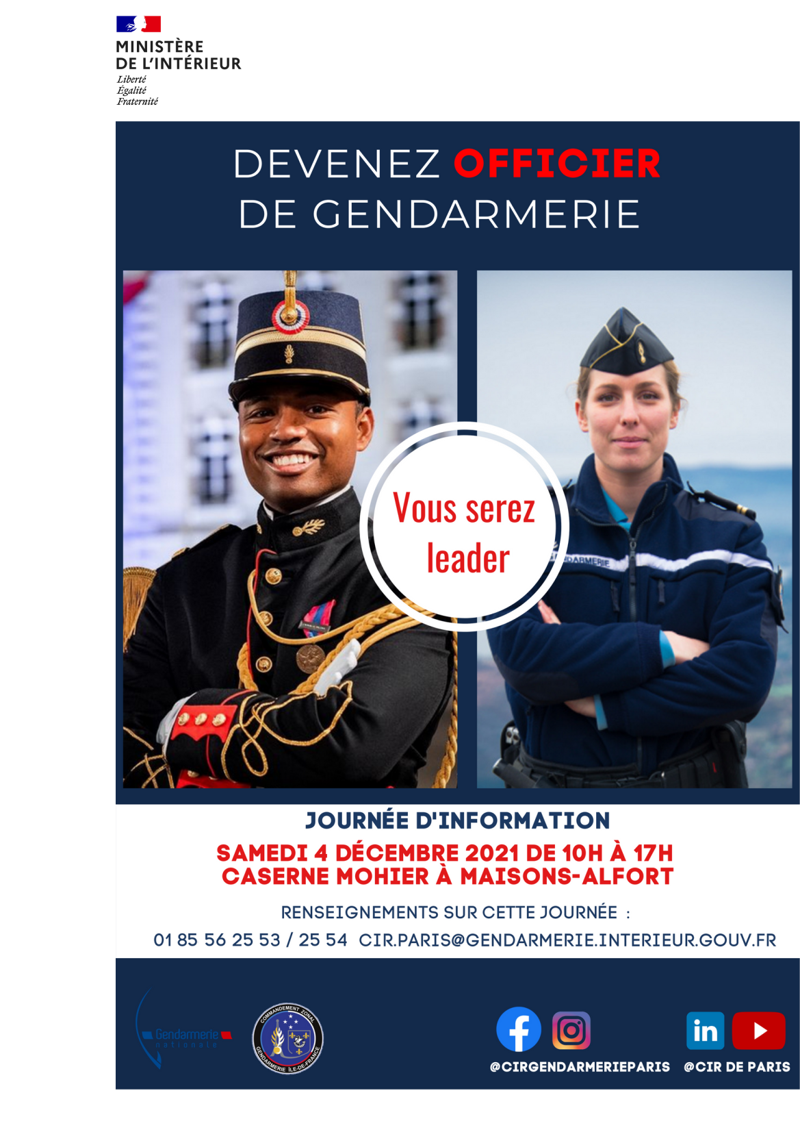 DEVENEZ OFFICIER DE GENDARMERIE